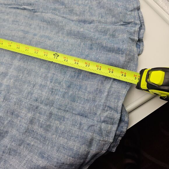 Weatherproof Vintage Blue Shirt Men's Washable‎ Linen Short Sleeve Size XXL - Picture 8 of 8